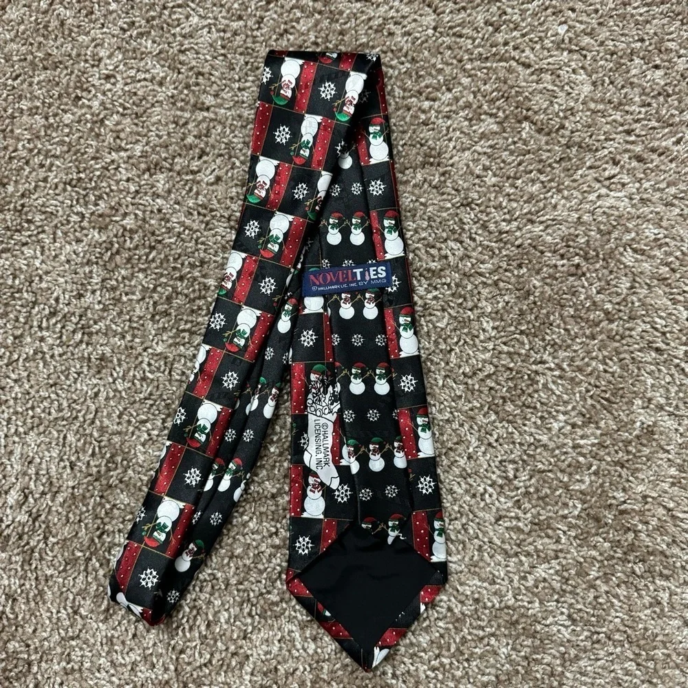 Vintage Hallmark‎ Novelties Christmas Snowman Themed Novelty Tie 100% Polyester